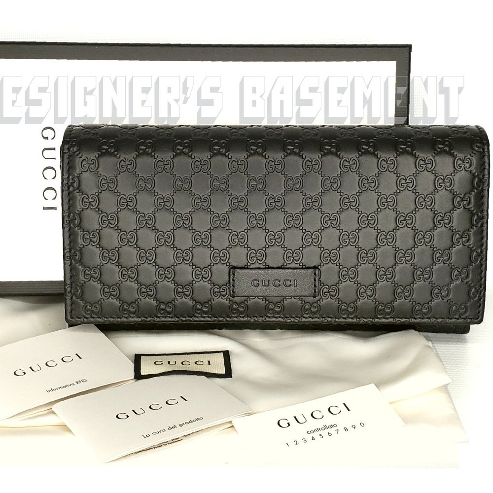 COPY - GUCCI black MICRO GUCCISSIMA Continental Wallet cv